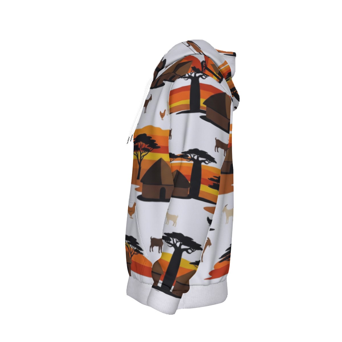 All-Over Print Men's Thicken Pullover Hoodie - Image 4