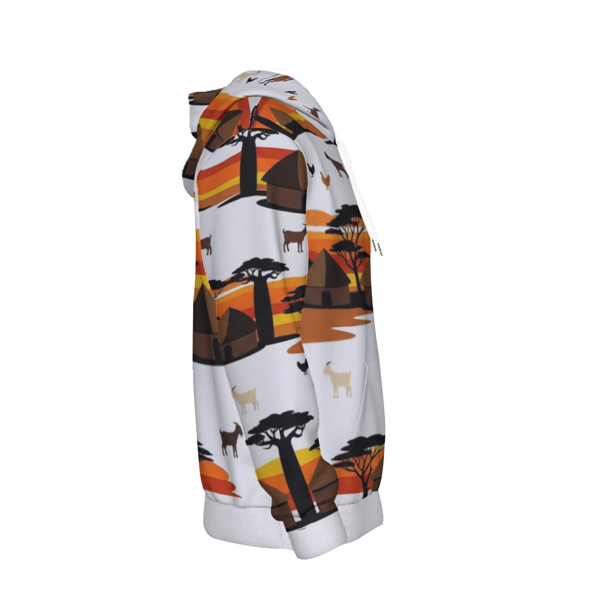 All-Over Print Men's Thicken Pullover Hoodie - Image 3