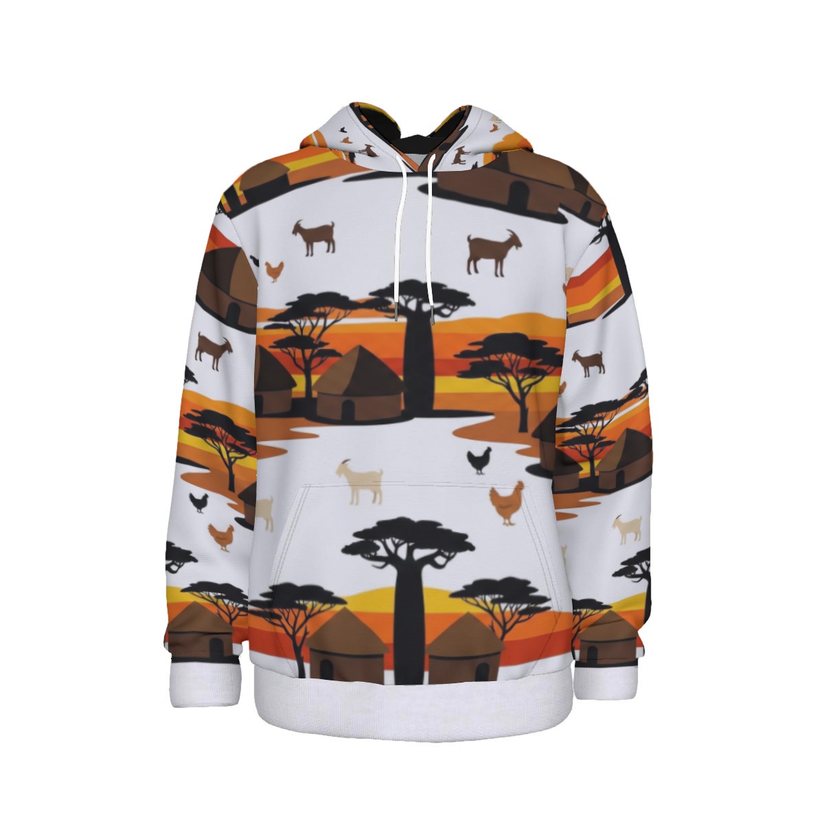 All-Over Print Men's Thicken Pullover Hoodie - Image 2