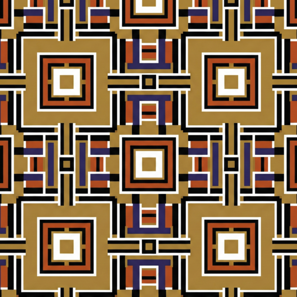 Kente Geometry Reimagined: Heritage Digital Art Print