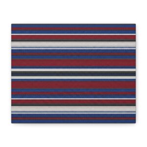 Striped Americana Matte Canvas Wall Art — Red, White & Blue Horizontal Lines