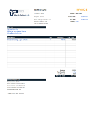 Sample Invoice